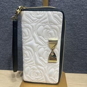 Besty Johnson XoXo Gold Bow Wallet Black & White